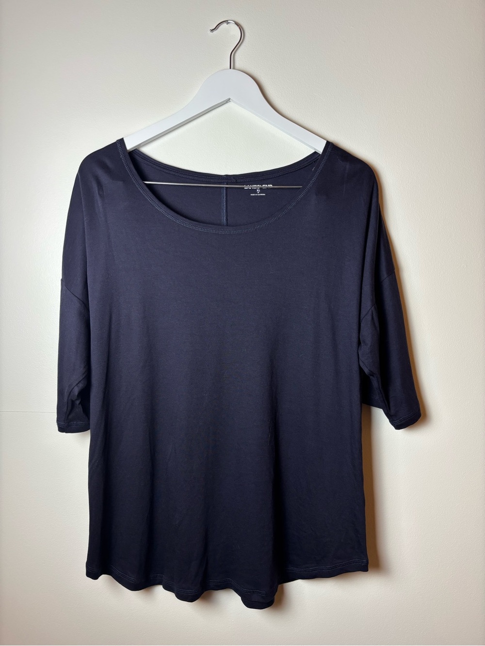 NWOT Lands' End Women's Navy Scoop Neck Short Sleeve Tee, size XL